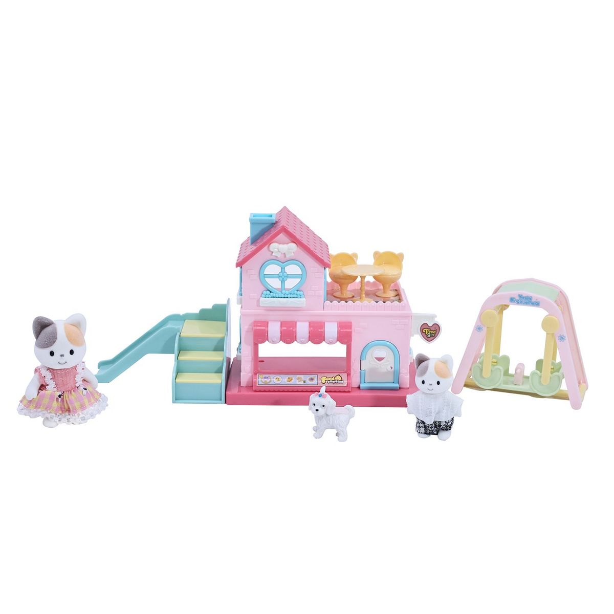 KIDS N PLAY - Casa de muñecas: Set casa del parque La campiña de los gaticos