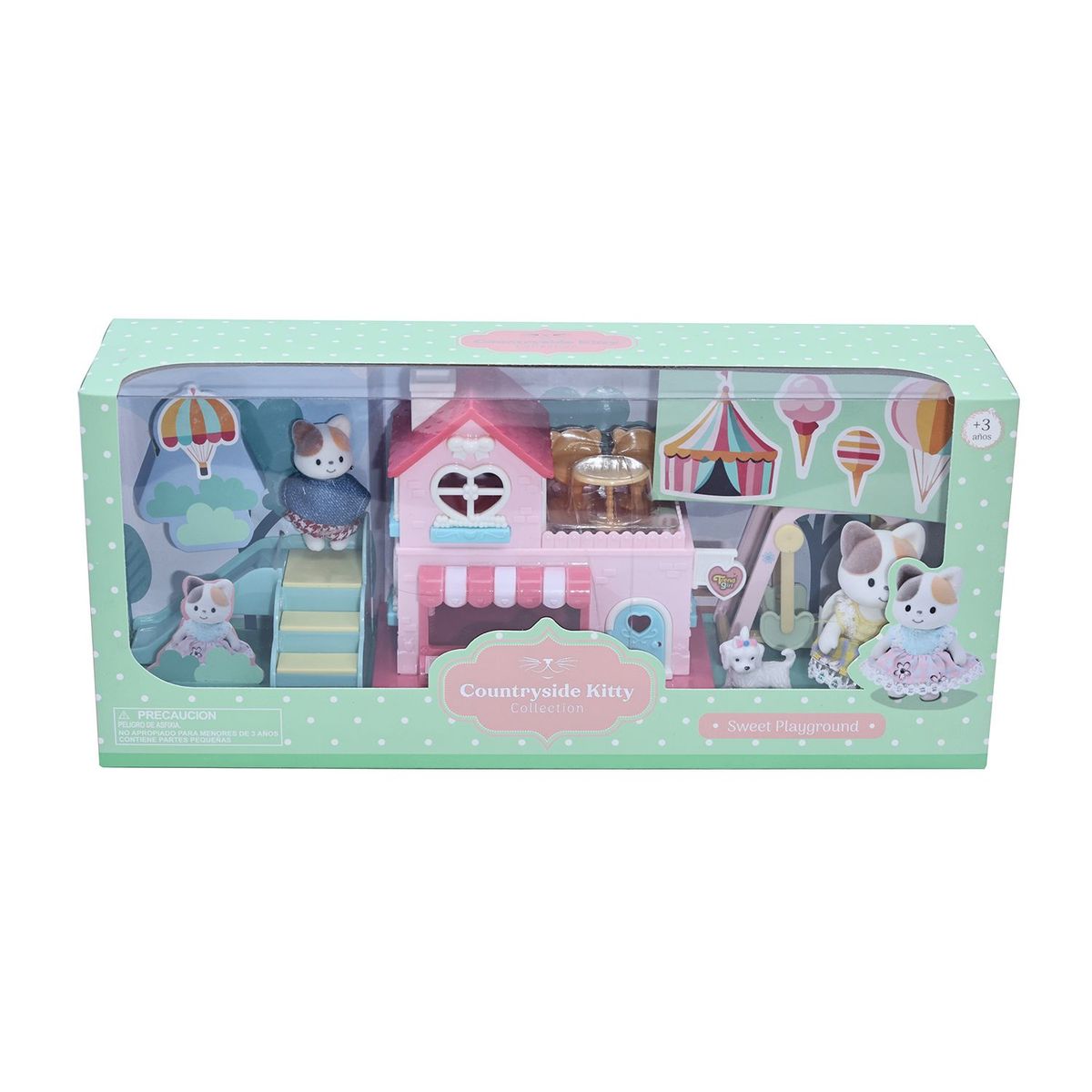 KIDS N PLAY - Casa de muñecas: Set casa del parque La campiña de los gaticos