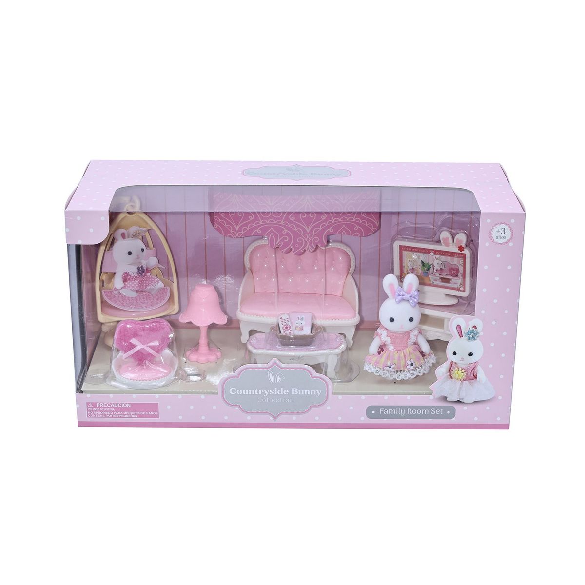 KIDS N PLAY - Casa de muñecas: Set sala La campiña de los conejitos