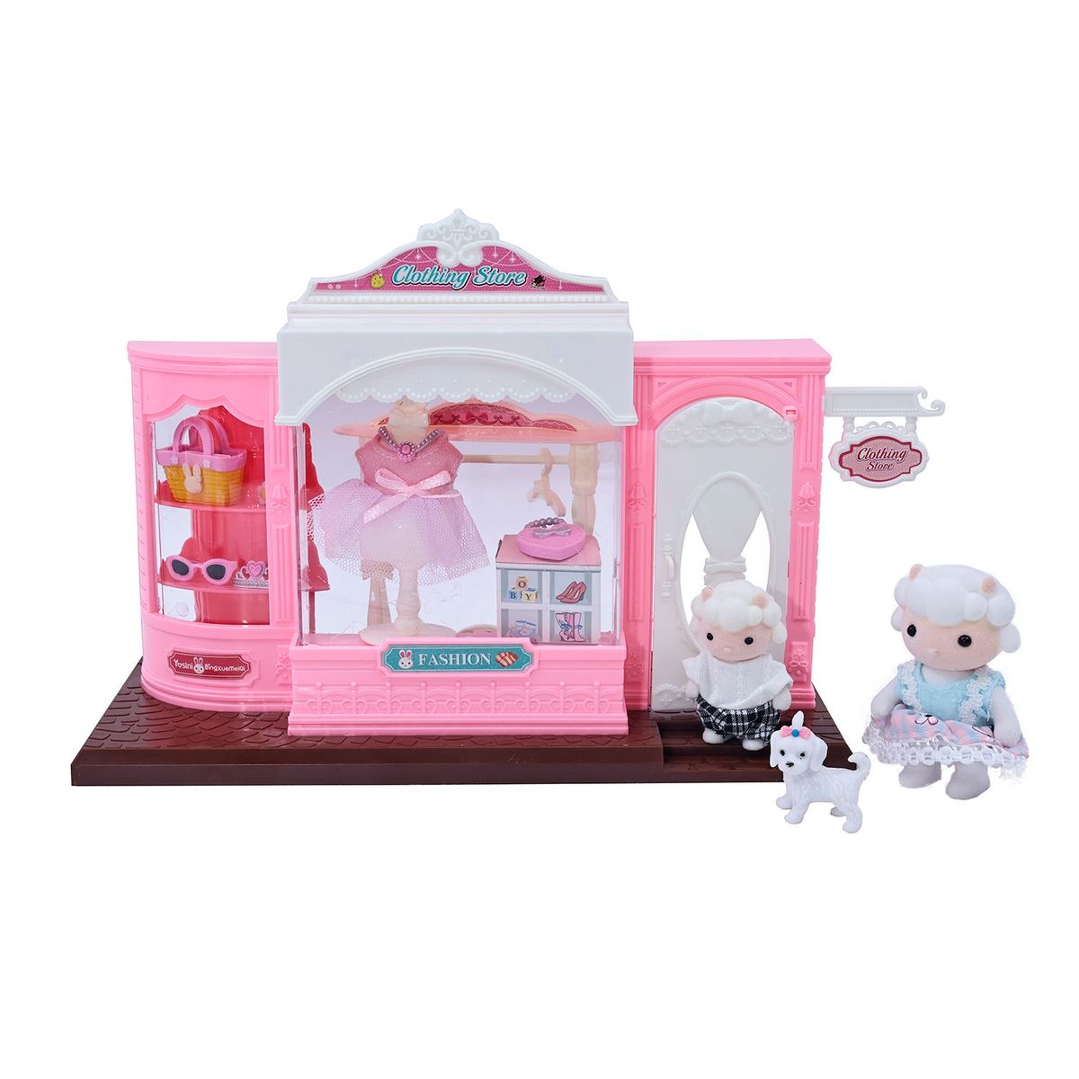 KIDS N PLAY - Casa de muñecas: Set tienda de ropaLa campiña de las ovejitas
