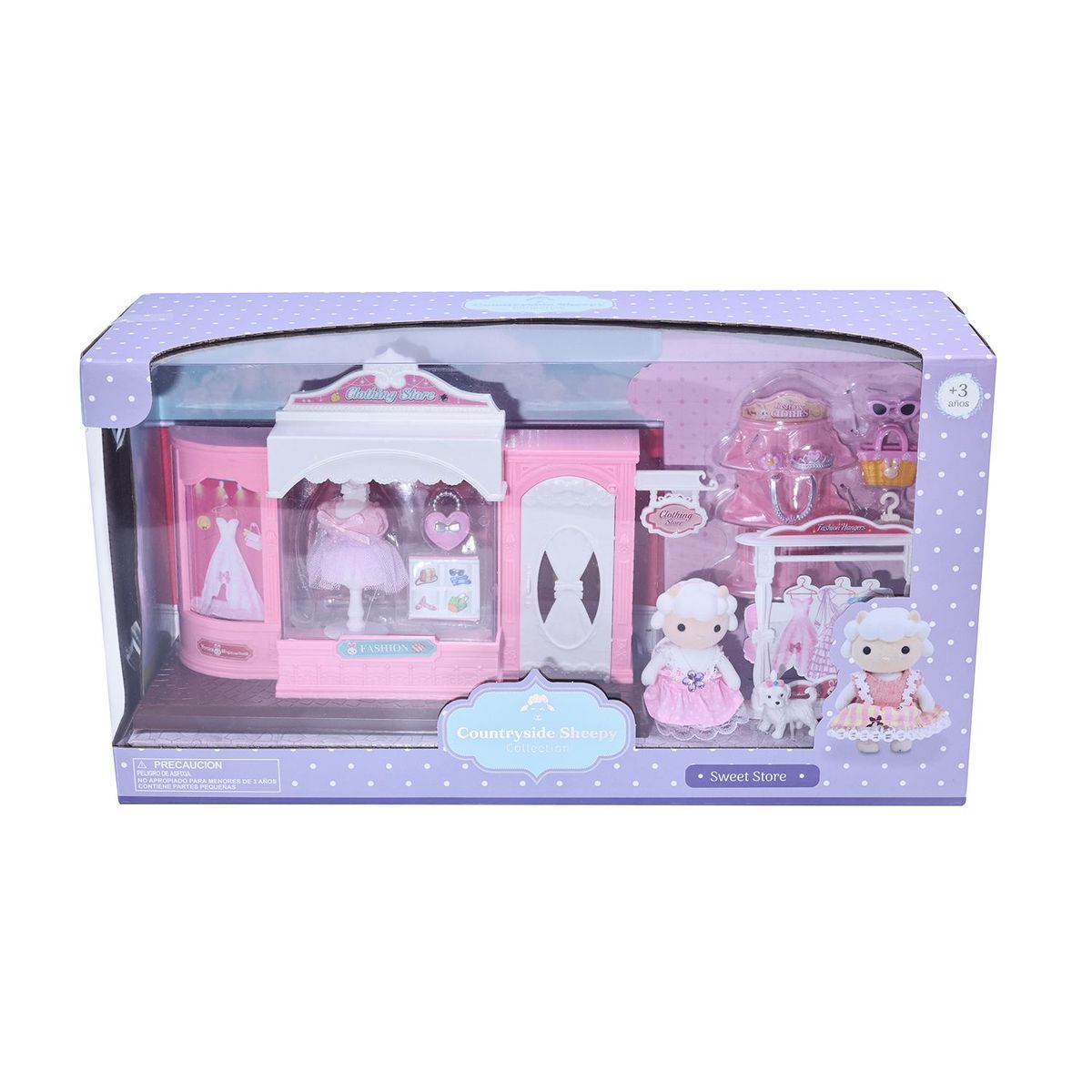 KIDS N PLAY - Casa de muñecas: Set tienda de ropaLa campiña de las ovejitas