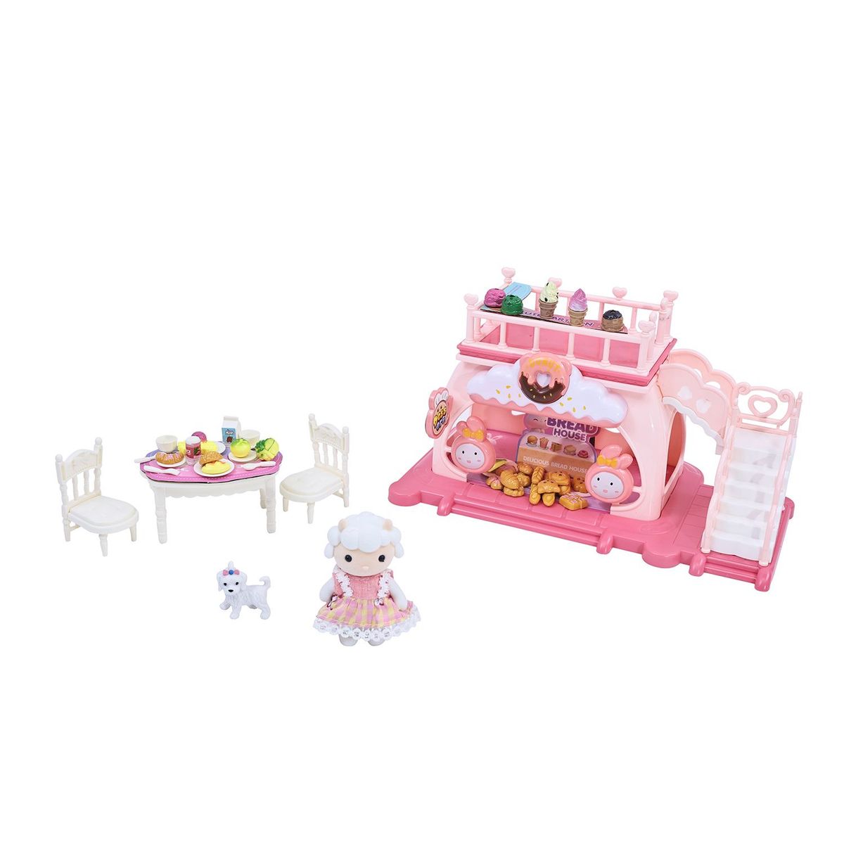 KIDS N PLAY - Casa de muñecas: Set panadería La campiña de las ovejitas