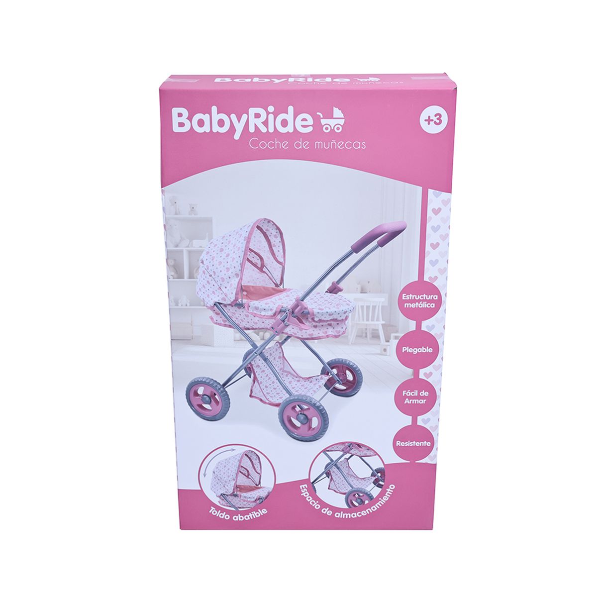 KIDS N PLAY - Accesorio de muñeca: Coche para muñeca deluxe 