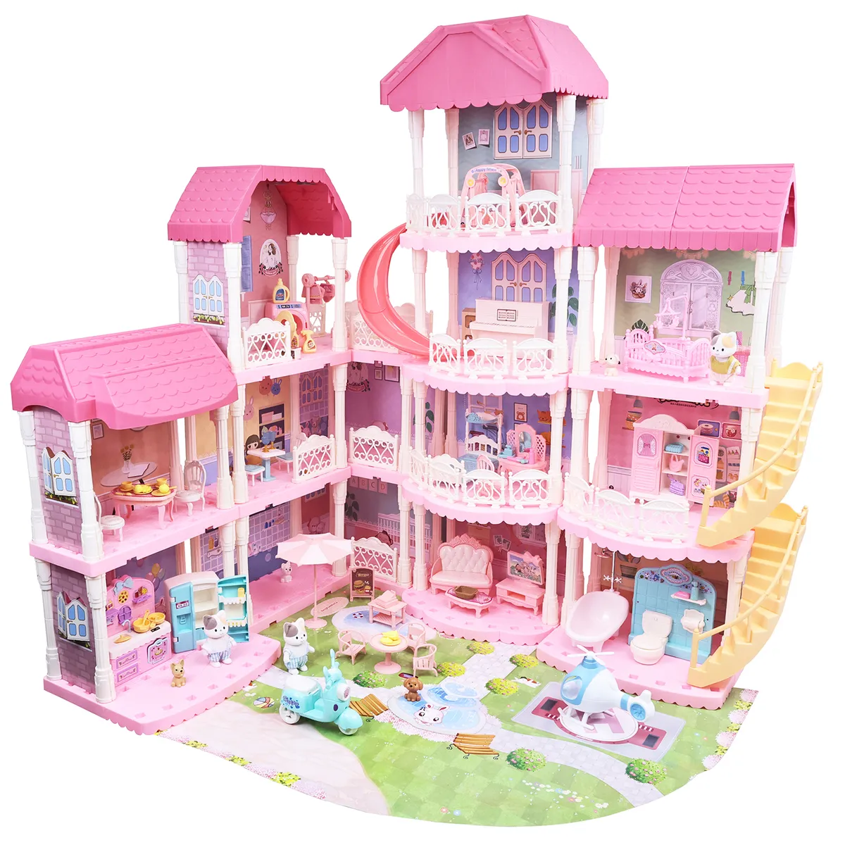 KIDS N PLAY - Casa de muñecas: Mansión Conejo Gigante Deluxe