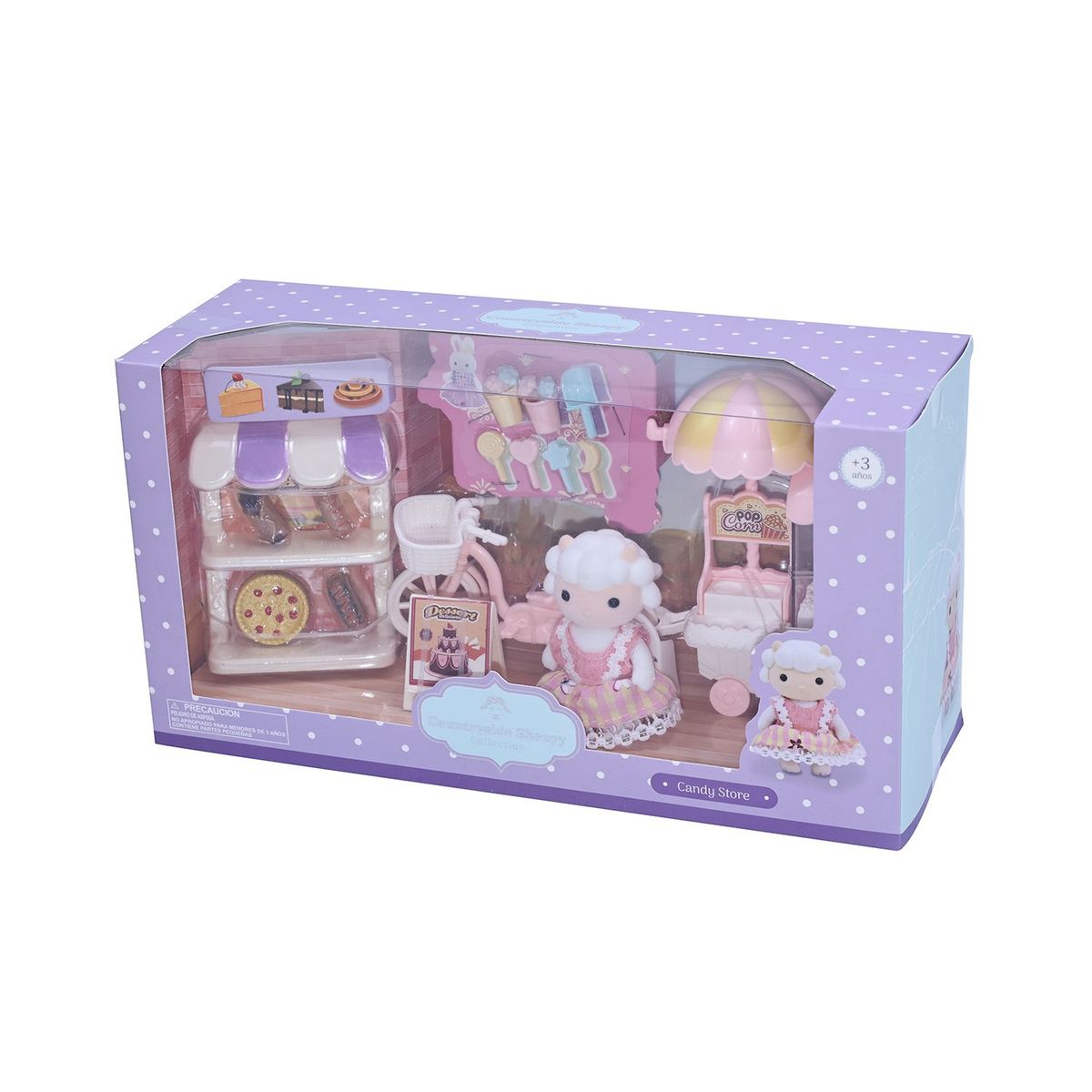 KIDS N PLAY - Casa de muñecas: Set tienda de dulces La campiña de las ovejitas