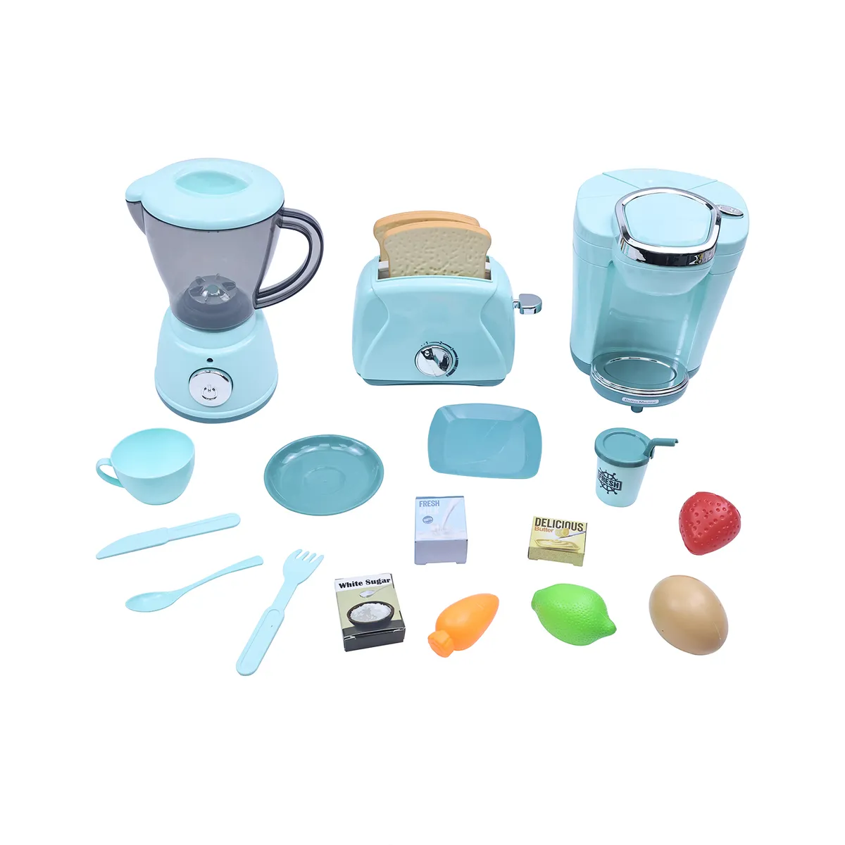 KIDS N PLAY - Set de juego: Cafetera, Tostadora & Licuadora