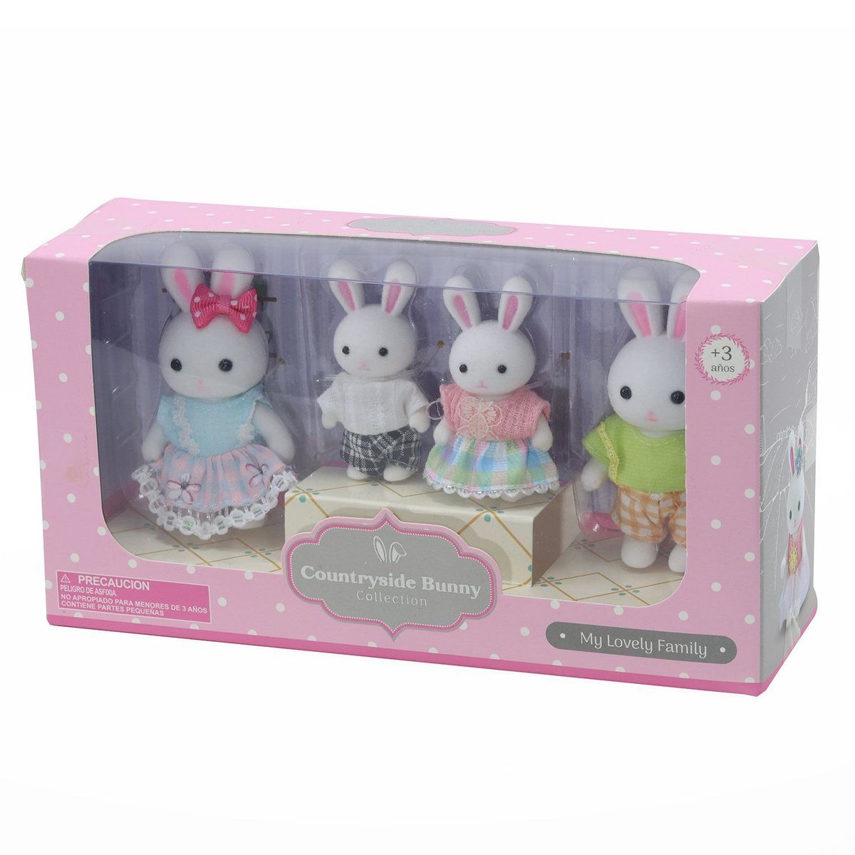 KIDS N PLAY - Accesorios de muñecas: Pack familia de conejos