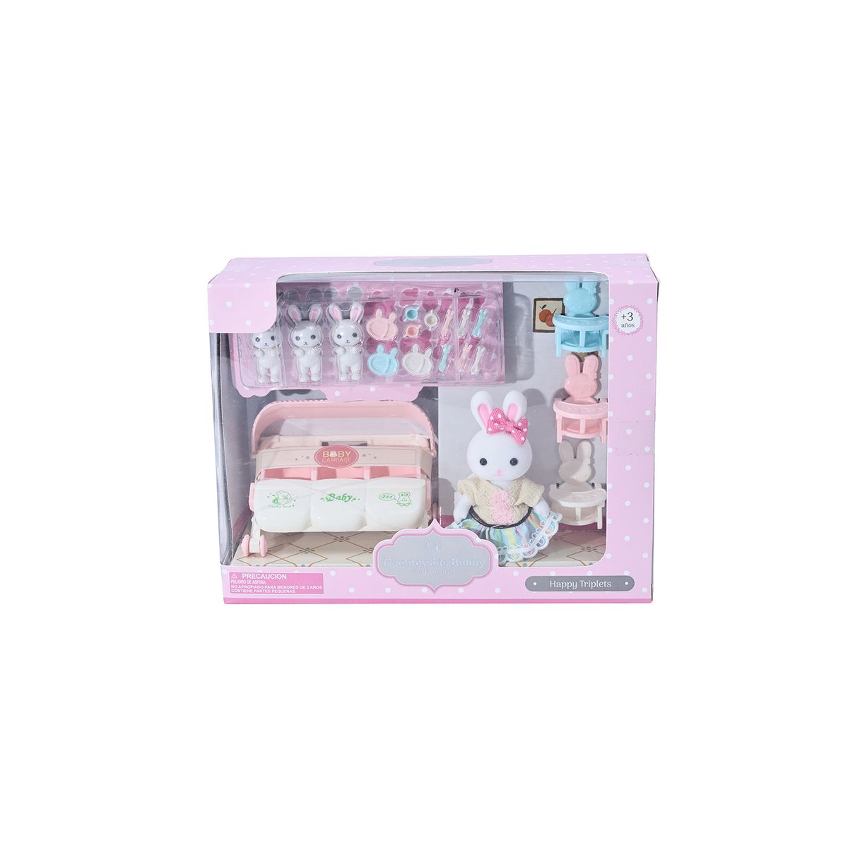 KIDS N PLAY - Set de juego: Countryside Bunny Trillizos conejitos