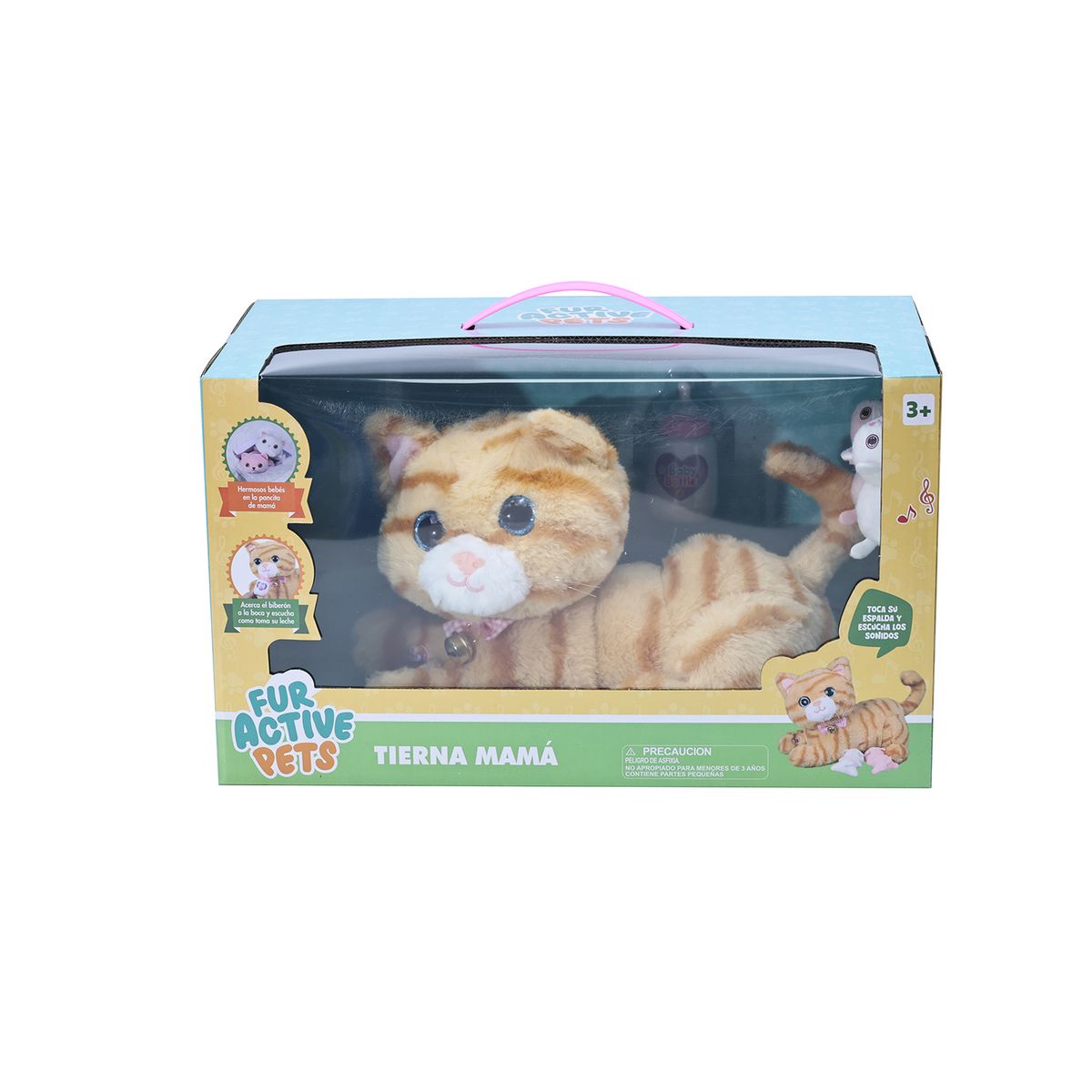 KIDS N PLAY - Figura de animales: Mamá gato y sus hijos  