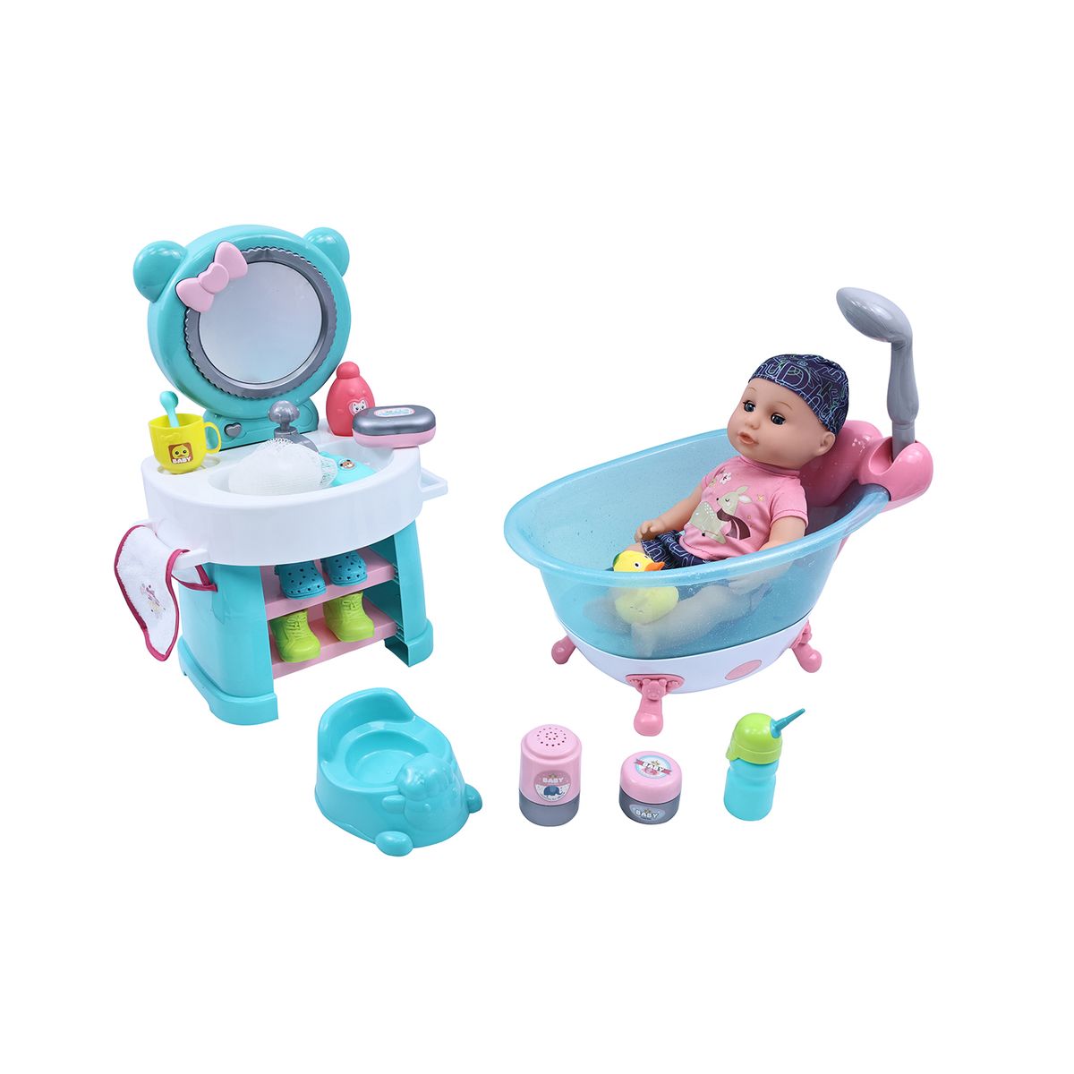 KIDS N PLAY - Muñeca Kids N Play: Bebé hora del baño