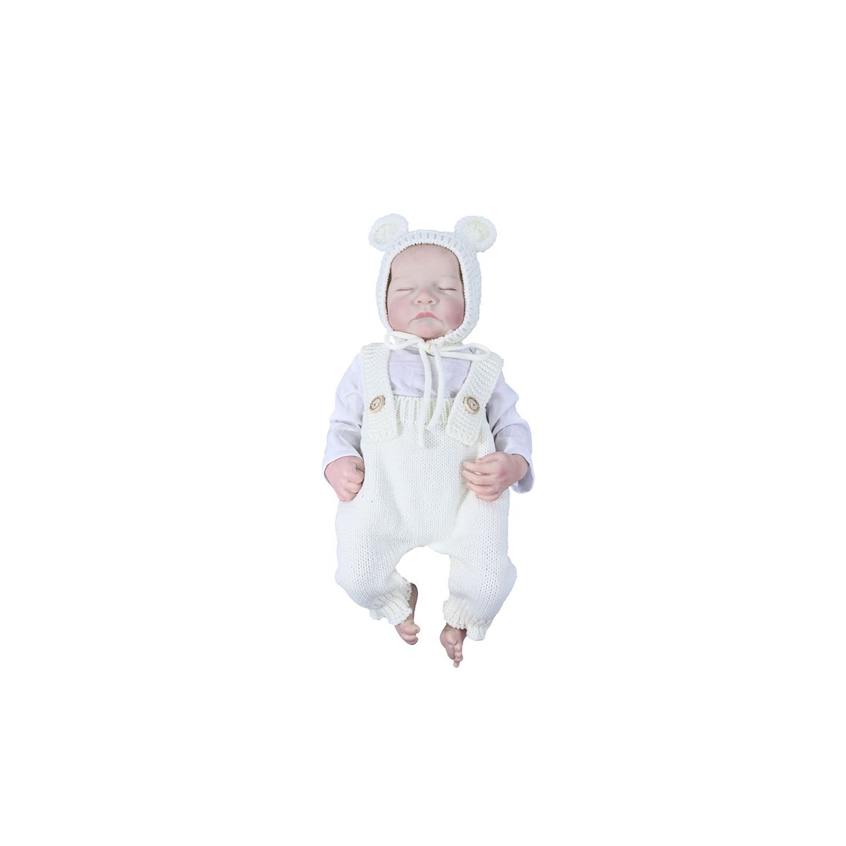 KIDS N PLAY - Muñeca bebé reborn con accesorios blanca
