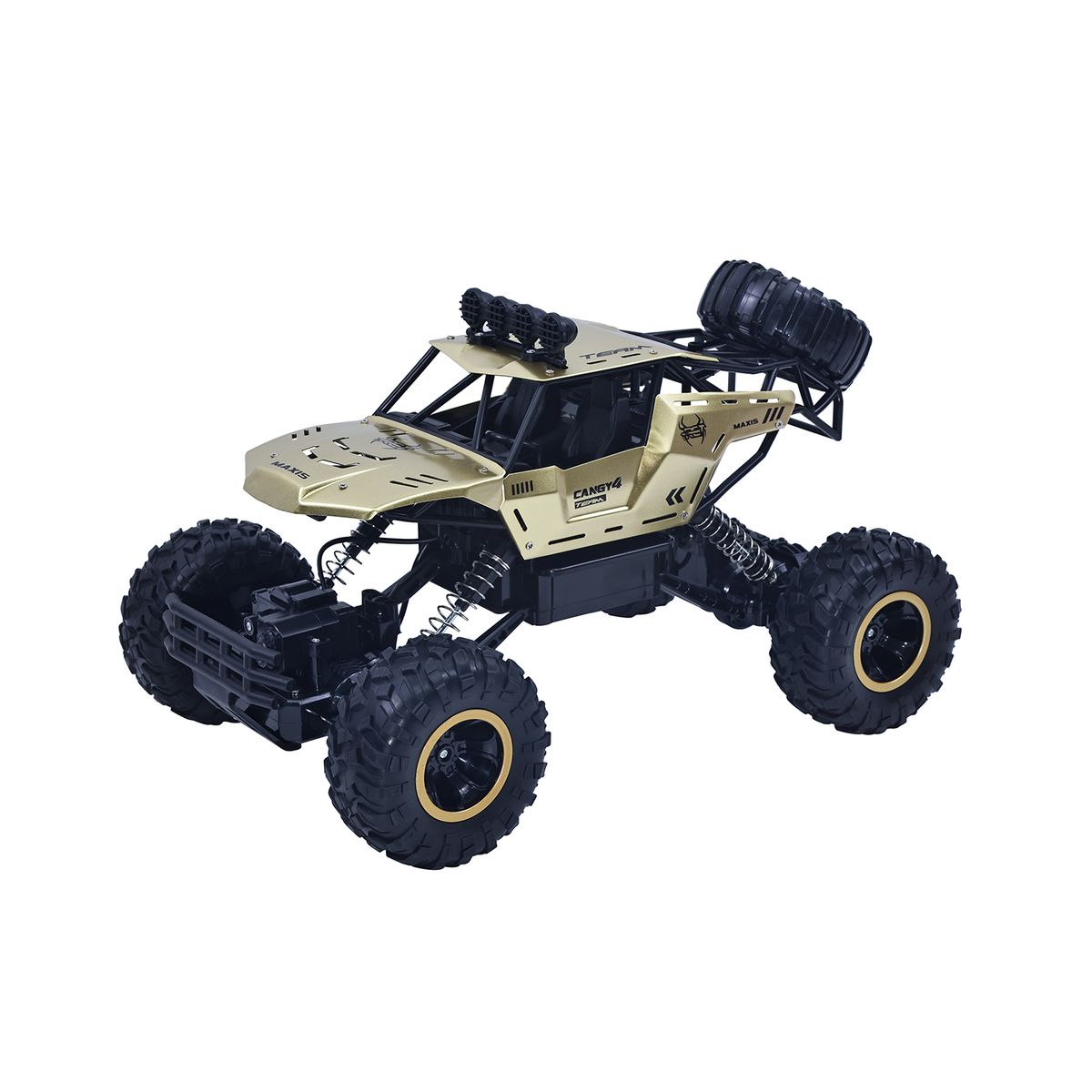 KIDS N PLAY - Carro a control remoto: Rock Crawler dorado escala 1:12  