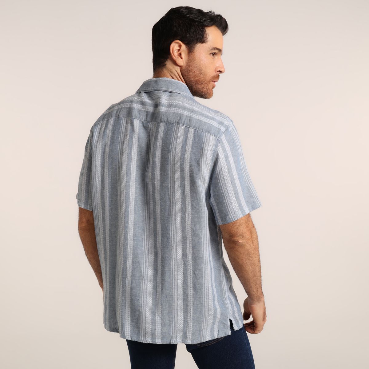 BASEMENT - Camisa Hombre Tejido Manga corta de Algodón Basement