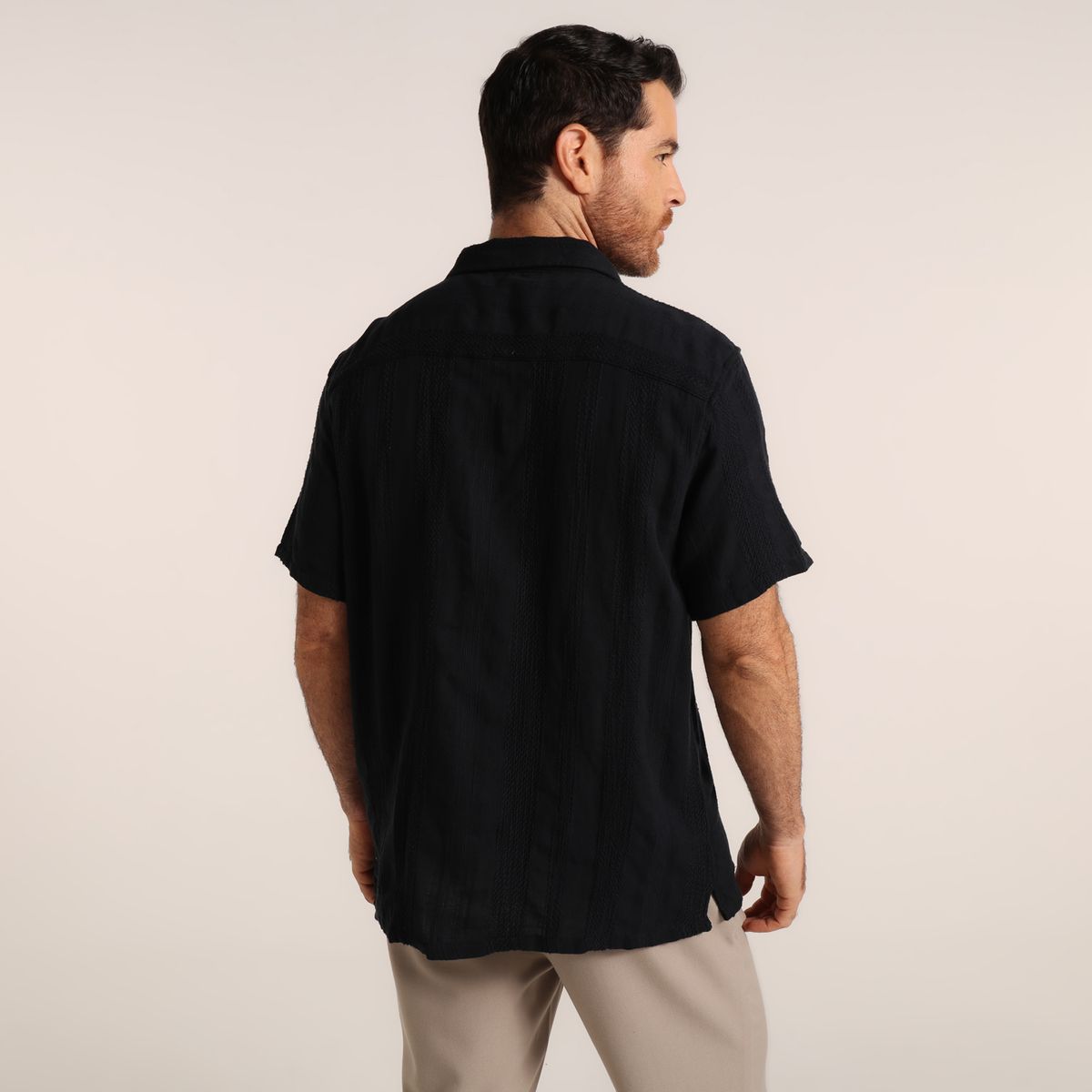 BASEMENT - Camisa Hombre Tejido Manga corta de Algodón Basement