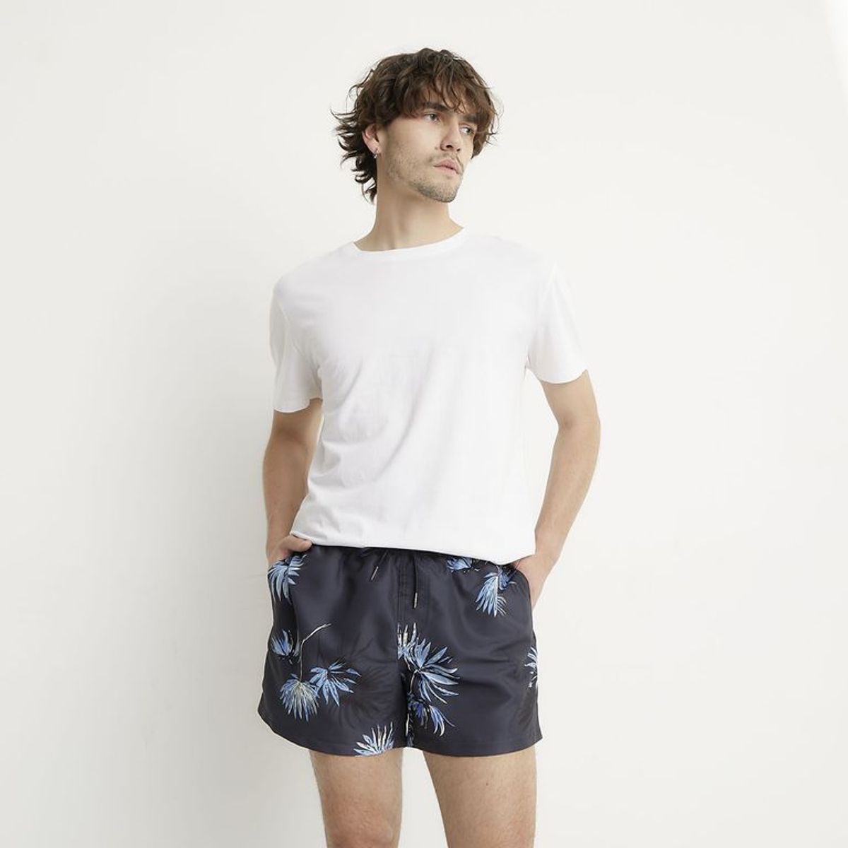 BASEMENT - Pantaloneta de baño Hombre con Estampado Basement