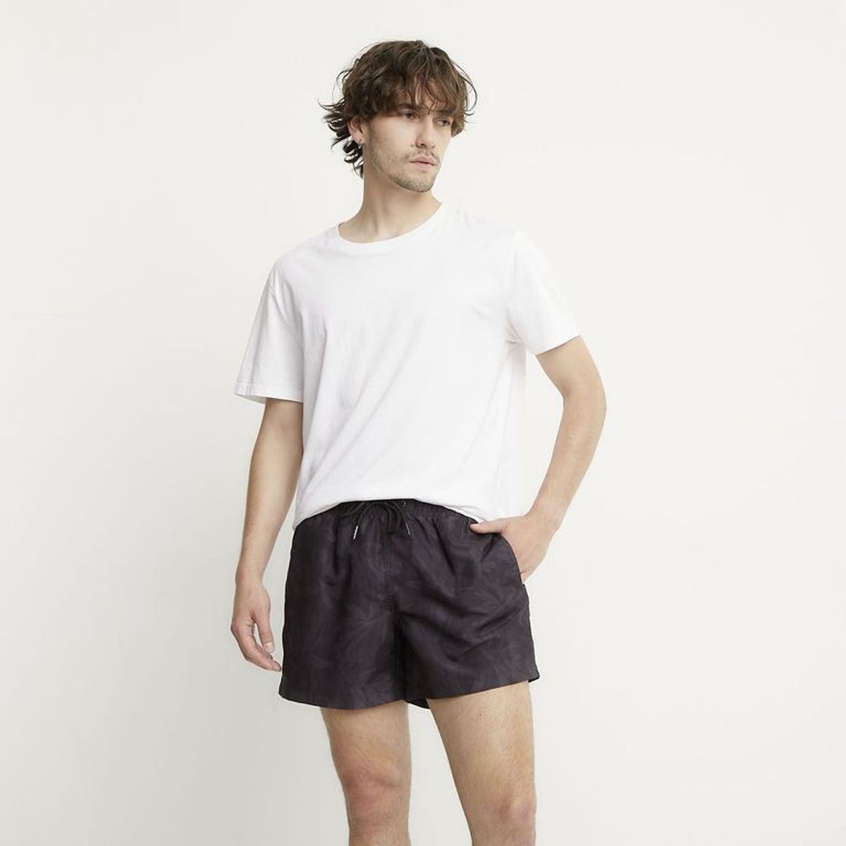 BASEMENT - Pantaloneta de baño Hombre con Estampado Basement