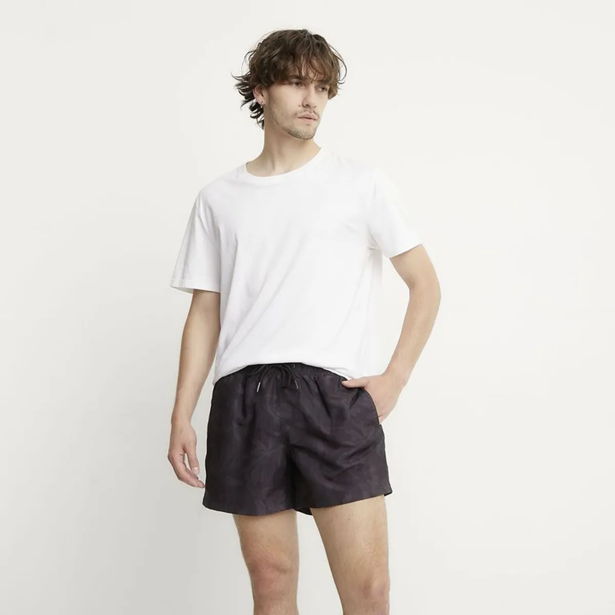 BASEMENT - Pantaloneta de baño Hombre con Estampado Basement