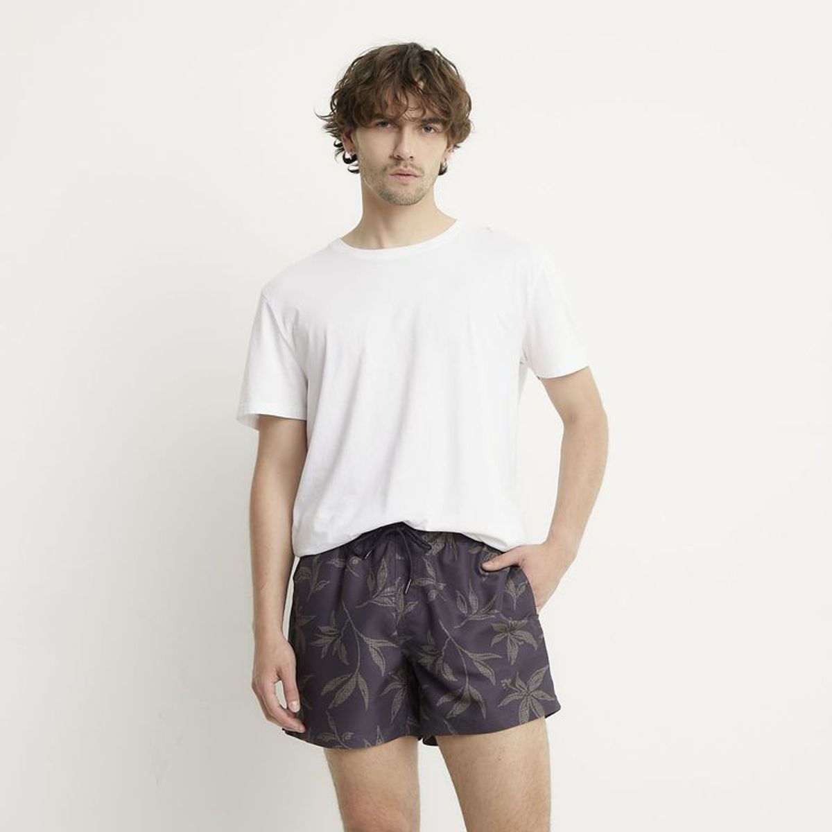 BASEMENT - Pantaloneta de baño Hombre con Estampado Basement
