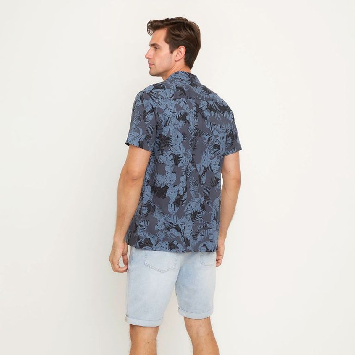 NEWPORT - Camisa Hombre con Estampado Manga corta Slim fit de Algodón Newport