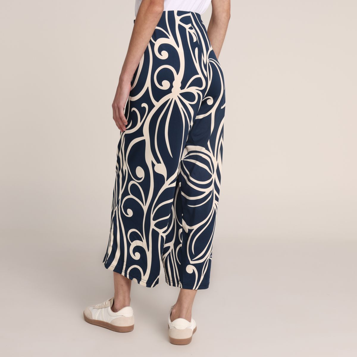 STEFANO COCCI - Pantalón Wide leg Mujer Tiro medio Estampado Steffano Cocci