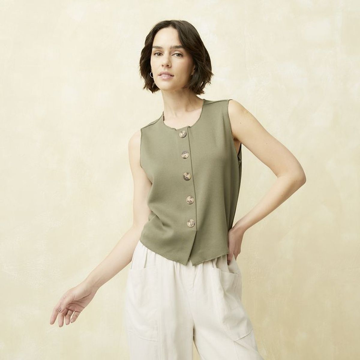 UNIVERSITY CLUB - Blusa Mujer Liso Sin mangas University Club