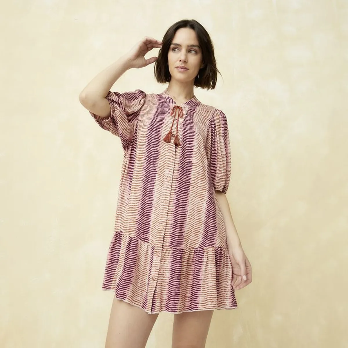 UNIVERSITY CLUB - Vestido Mujer Corto Casual Animal print University Club