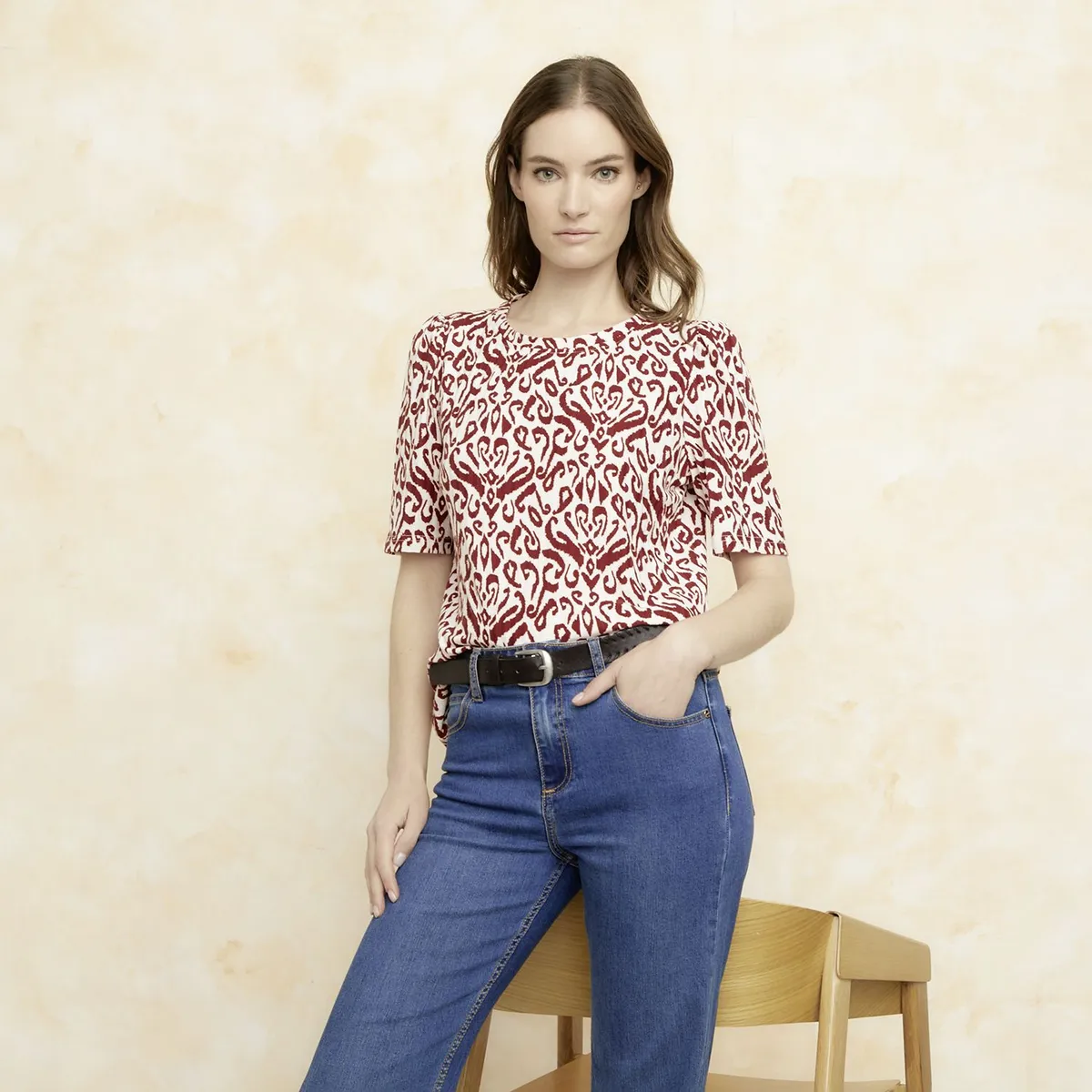 SOUTHLAND - Blusa Mujer con Estampado Manga corta Southland