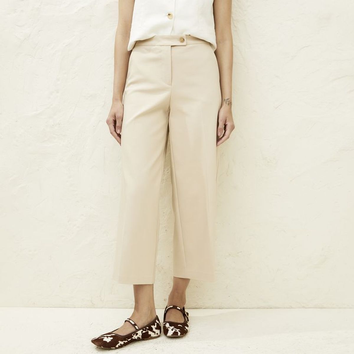 BASEMENT - Pantalón Wide leg Mujer Tiro alto Basement