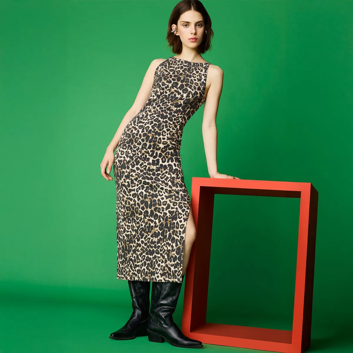 DENIMLAB - Vestido Medio Casual para Mujer de Algodón Denimlab