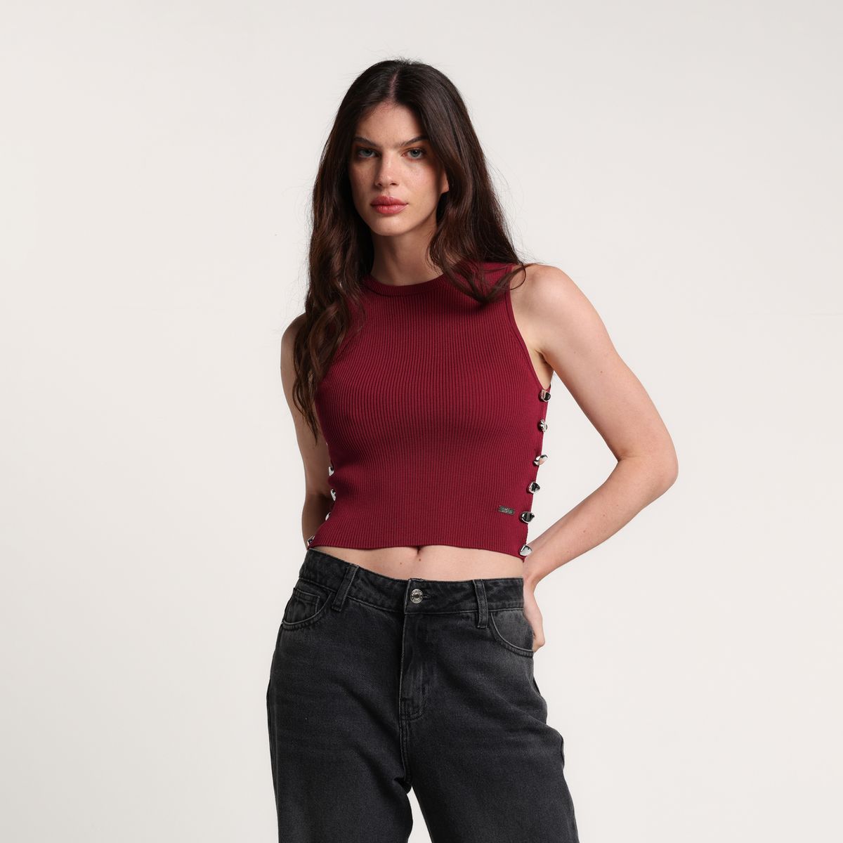 MOSSIMO - Blusa Mujer Tejido Sin mangas Mossimo