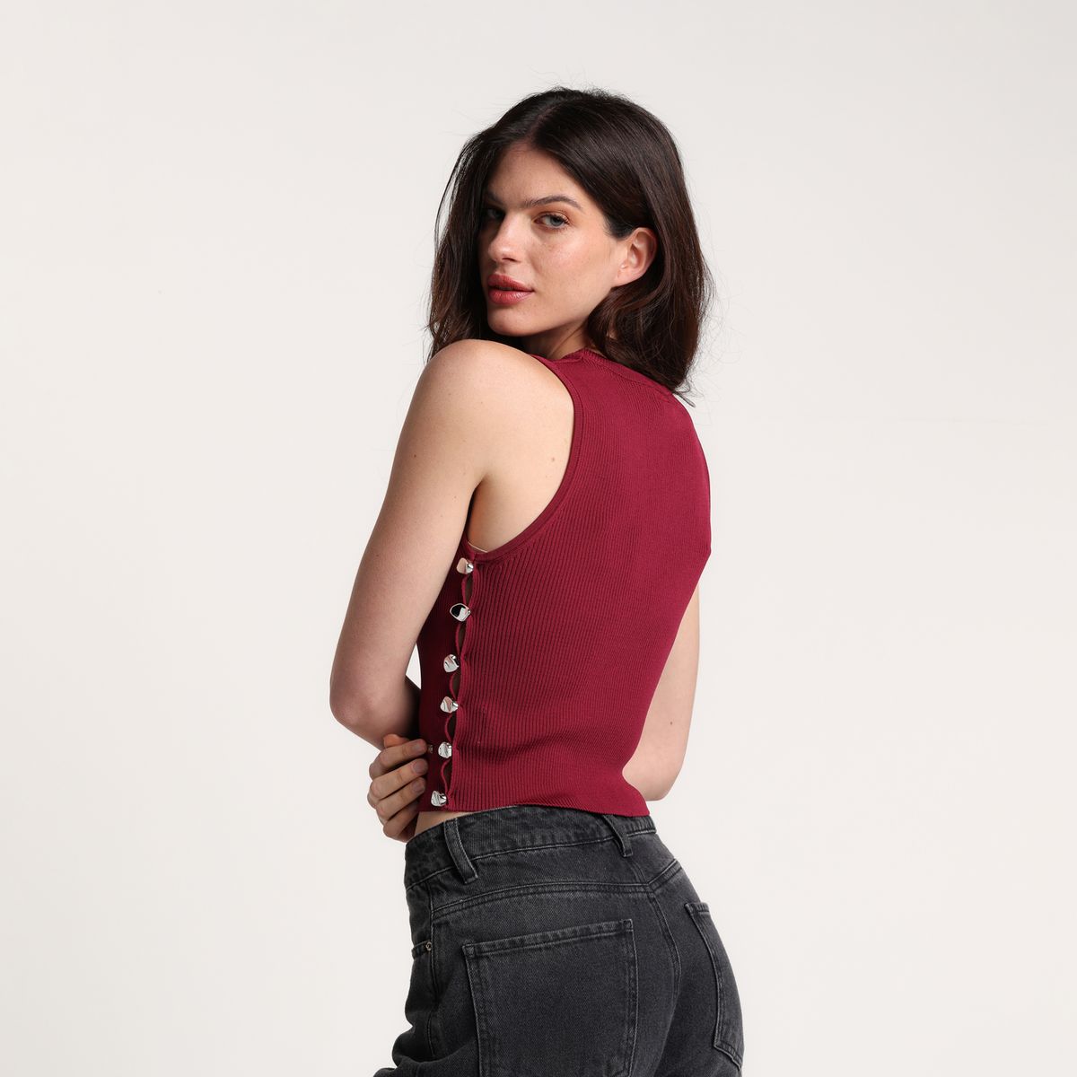 MOSSIMO - Blusa Mujer Tejido Sin mangas Mossimo