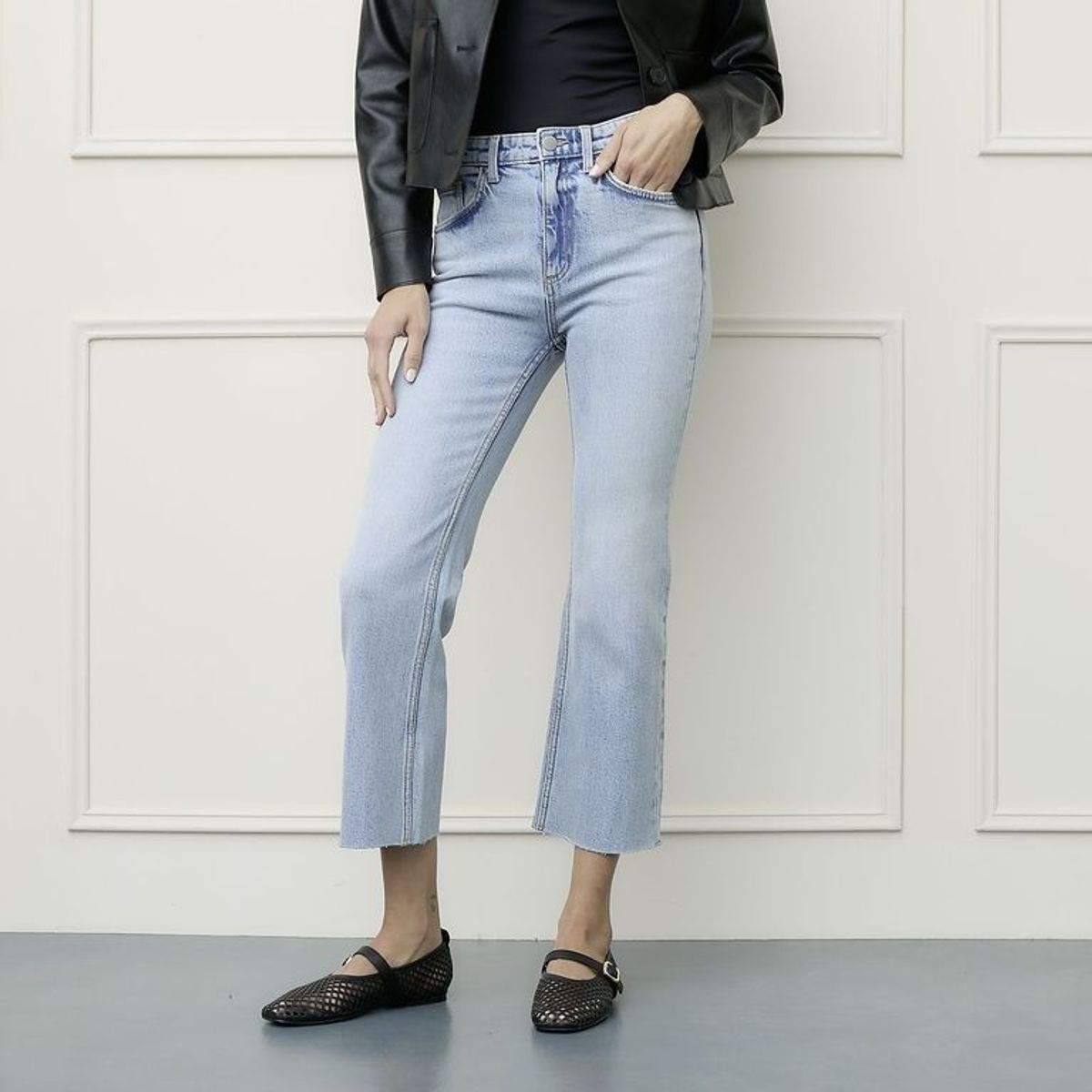 BASEMENT - Jean Flare Mujer Tiro medio Basement