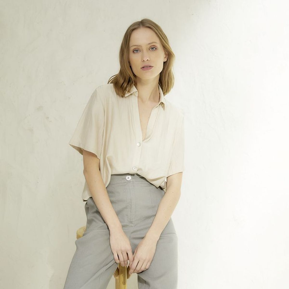 BASEMENT - Camisa Mujer Manga corta Basement