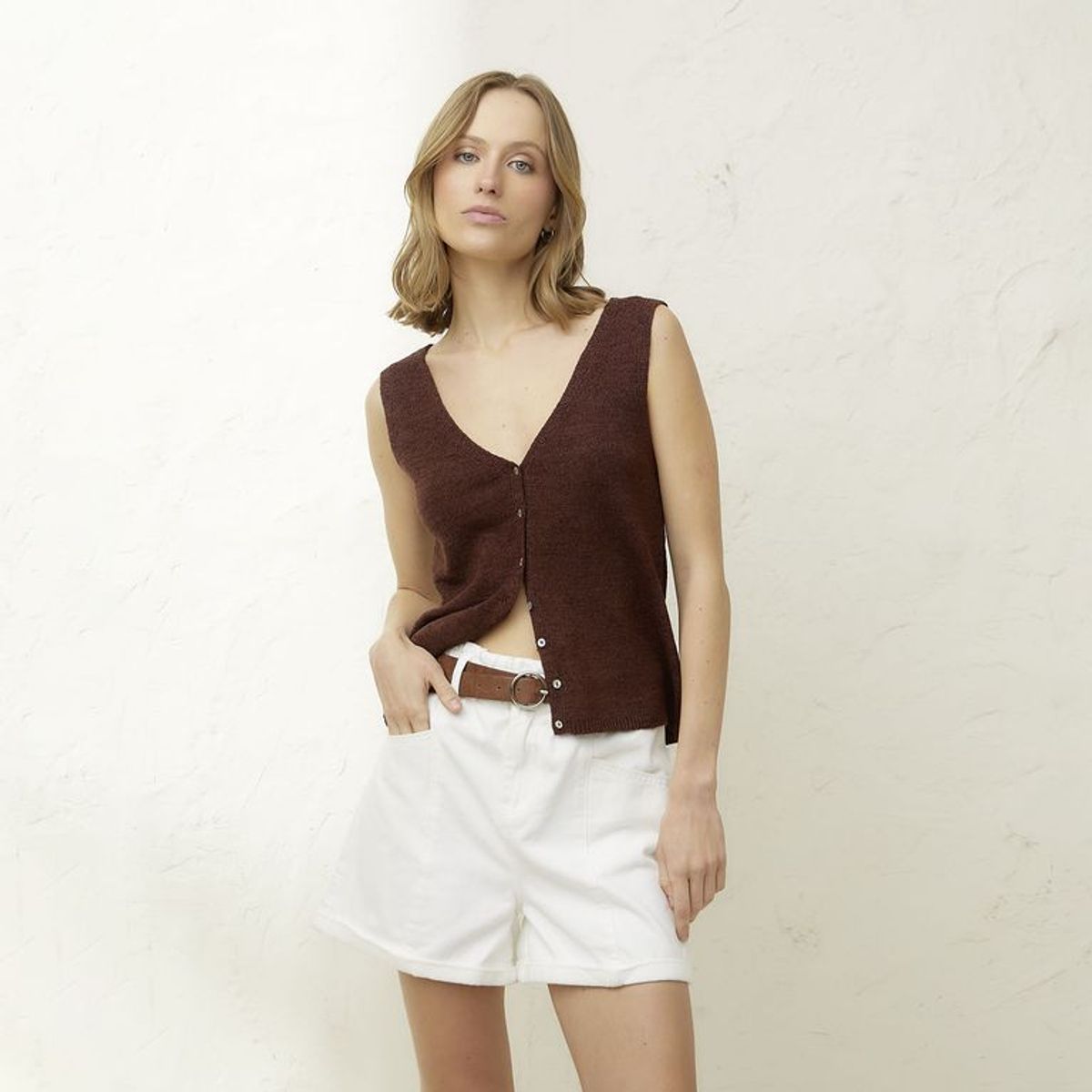 BASEMENT - Blusa Mujer Sin mangas Basement