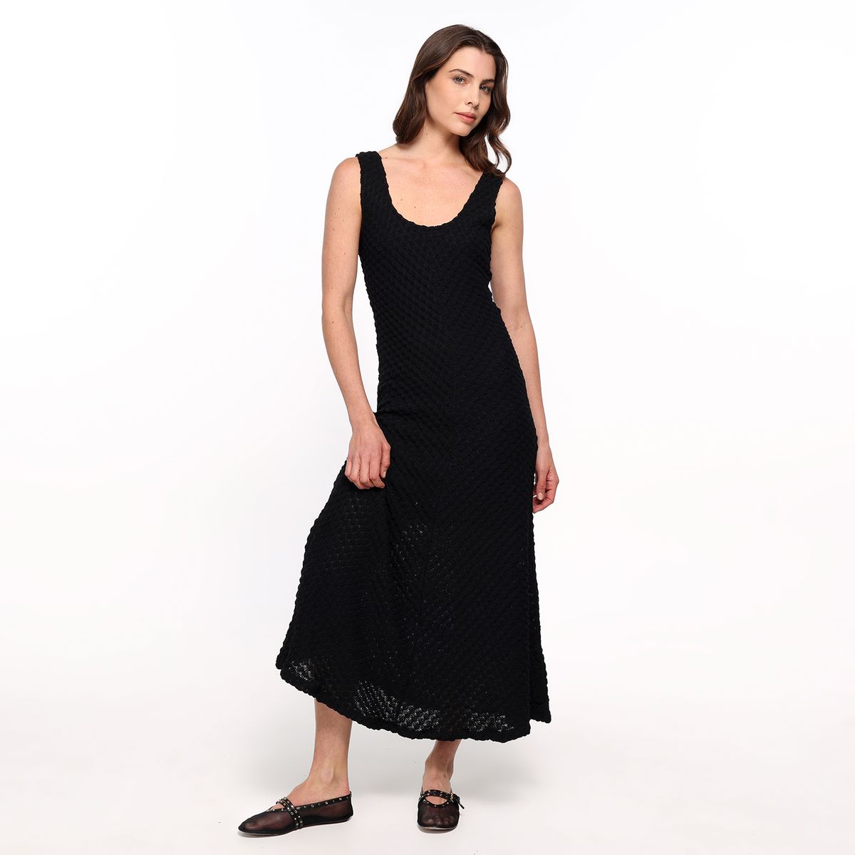 BASEMENT - Vestido Mujer Largo Casual de Algodón Basement