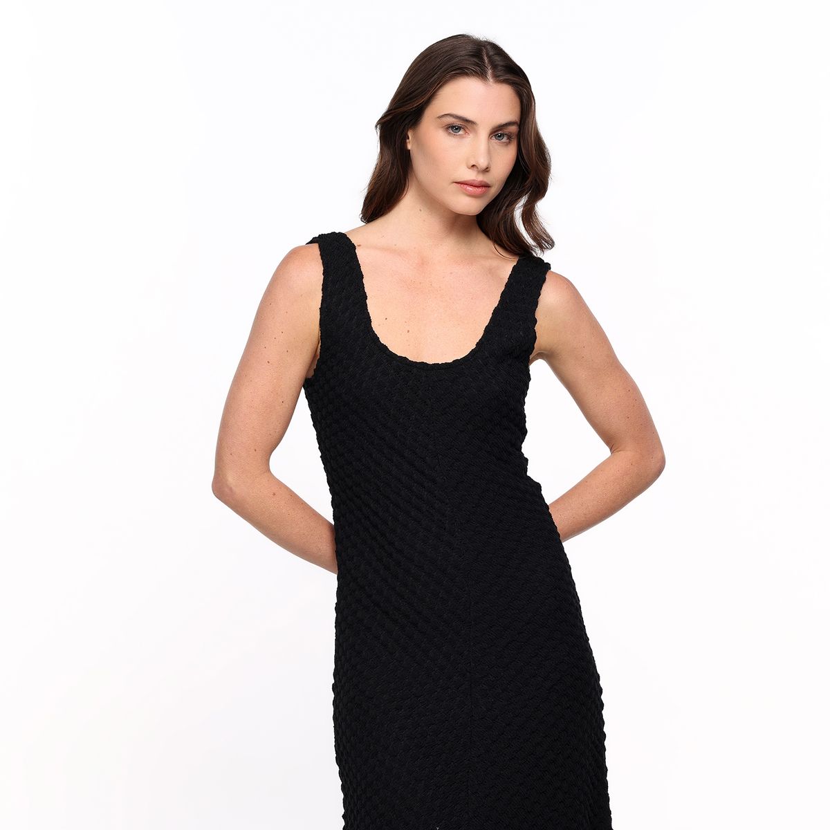 BASEMENT - Vestido Mujer Largo Casual de Algodón Basement