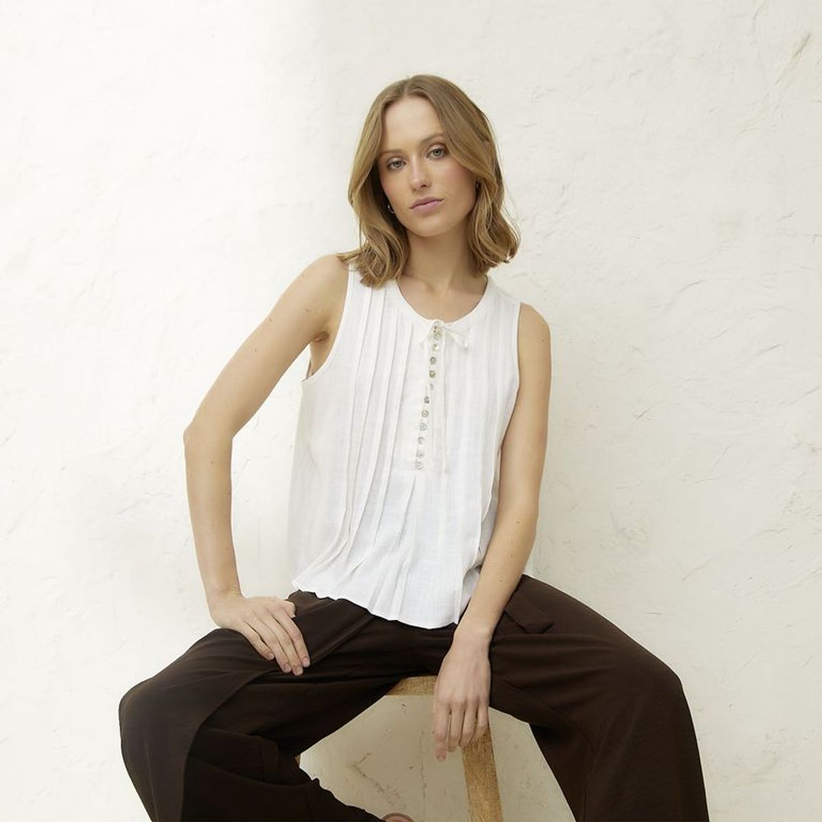 BASEMENT - Blusa Mujer Sin mangas Basement