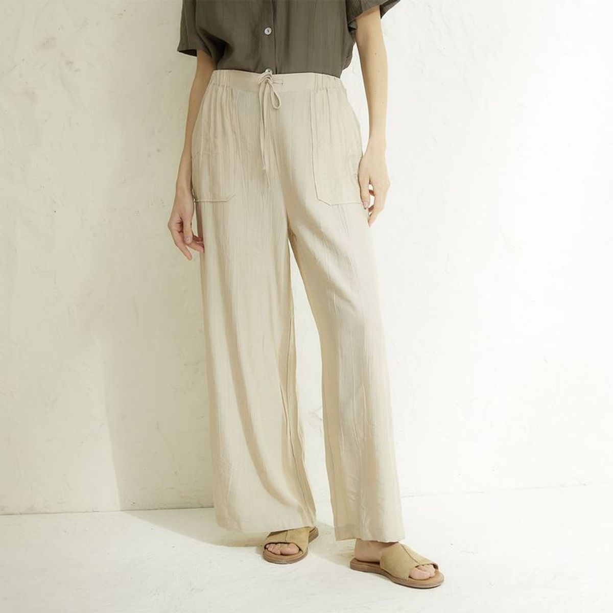 BASEMENT - Pantalón Wide leg Mujer Basement