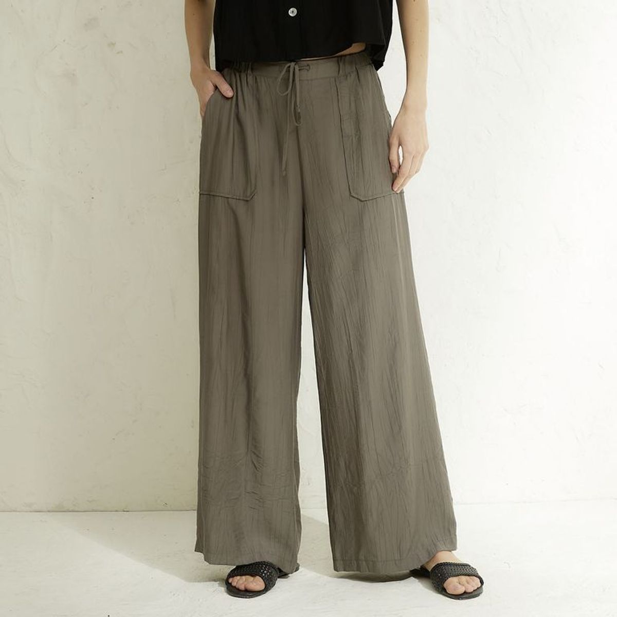 BASEMENT - Pantalón Wide leg Mujer Basement