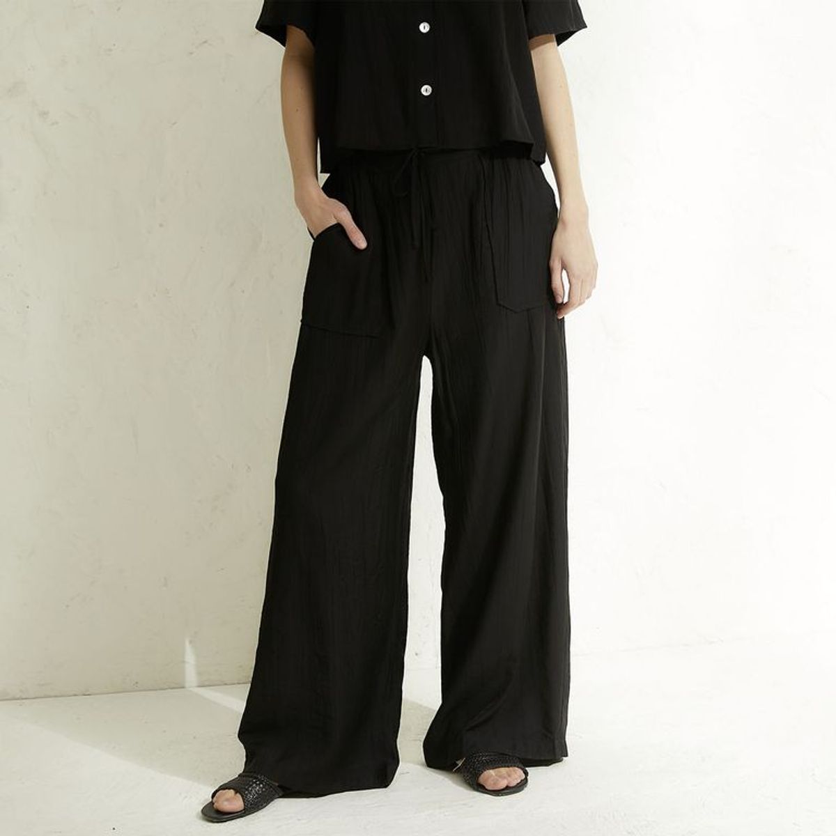 BASEMENT - Pantalón Wide leg Mujer Basement