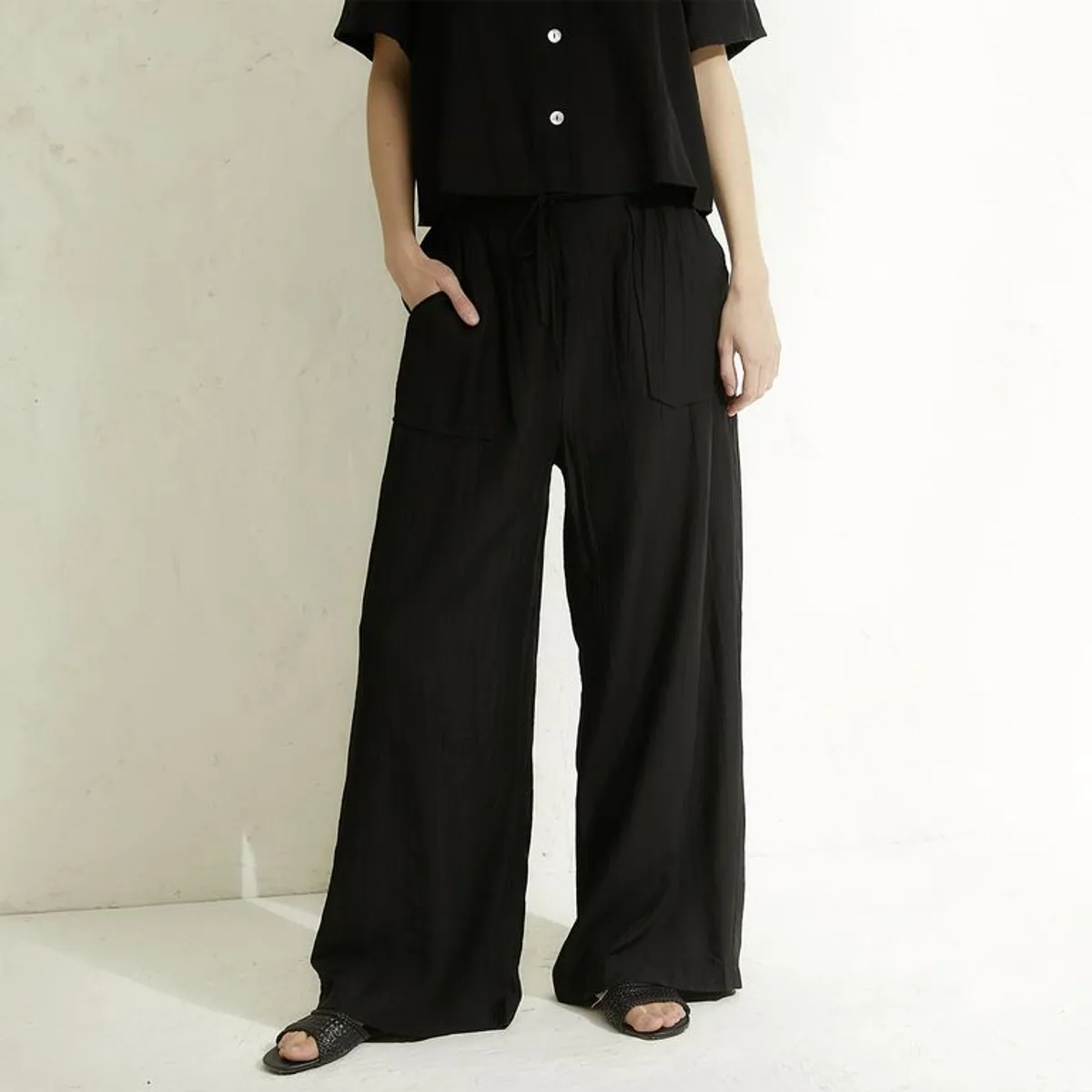 BASEMENT - Pantalón Wide leg Mujer Basement