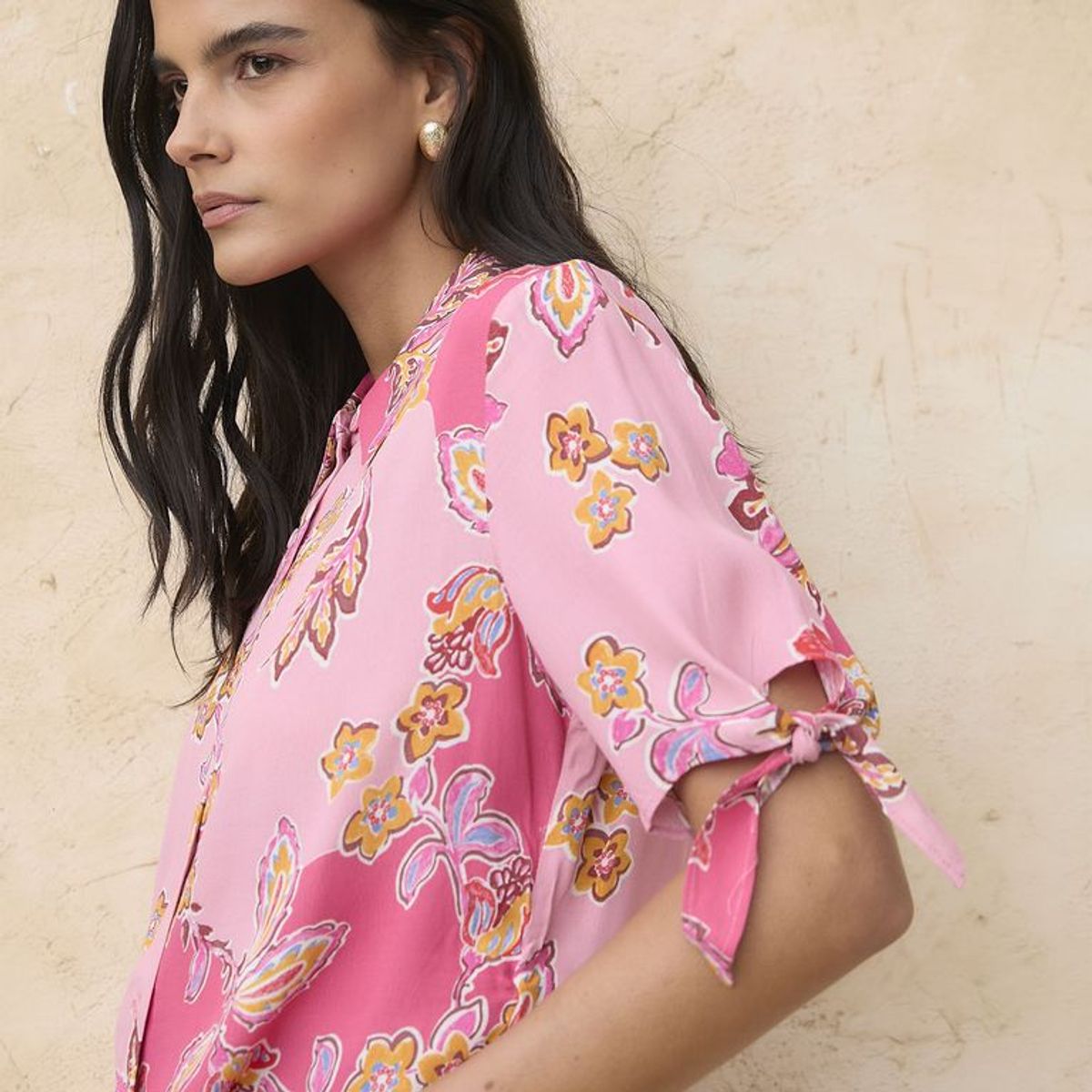 BASEMENT - Blusa Mujer con Estampado Manga corta Basement