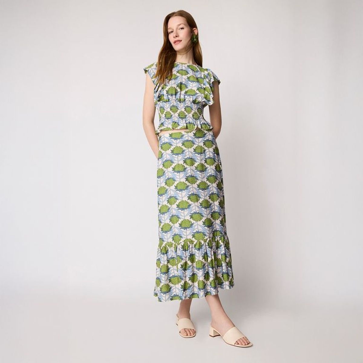 BASEMENT - Falda Midi Mujer con Estampado Basement