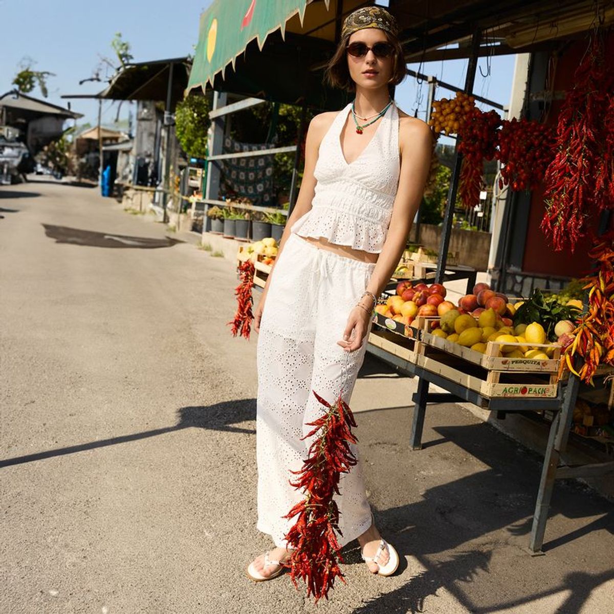 SYBILLA - Pantalón Recto Mujer Tiro Alto Sybilla