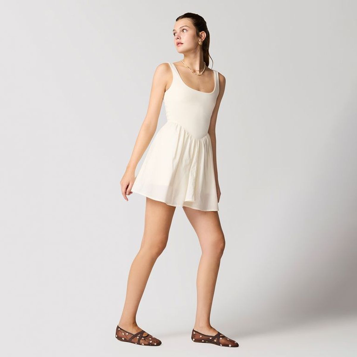 SYBILLA - Vestido Corto Para Mujer Algodón SYBILLA