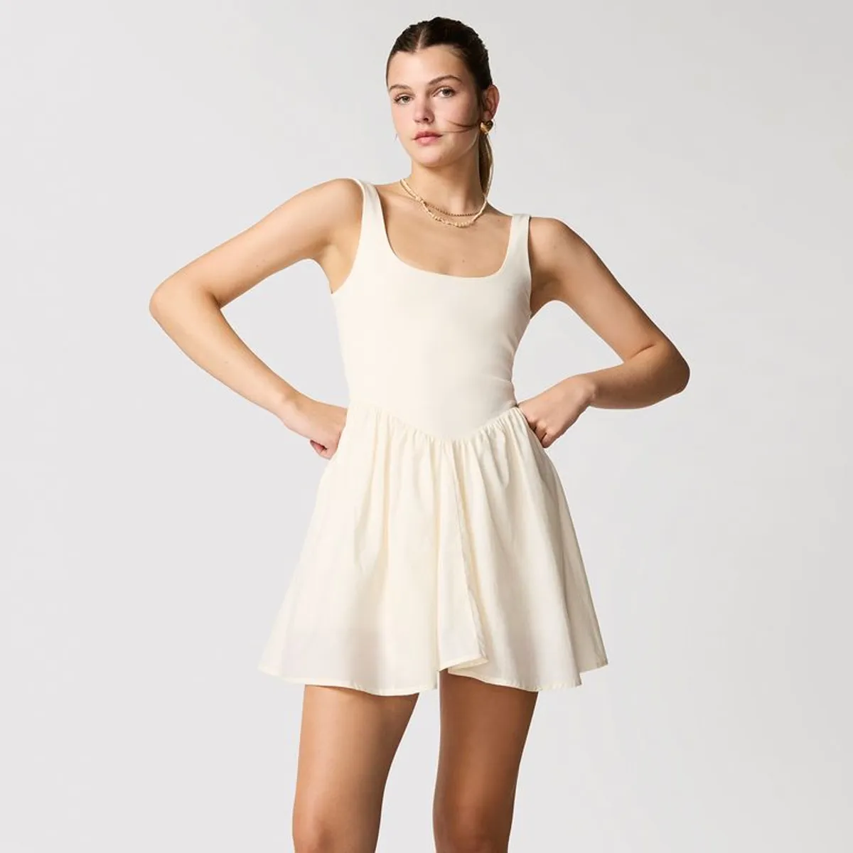 SYBILLA - Vestido Corto Para Mujer Algodón SYBILLA