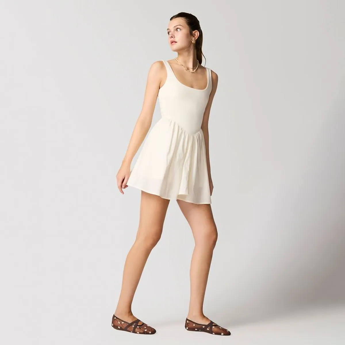 SYBILLA - Vestido Corto Para Mujer Algodón SYBILLA