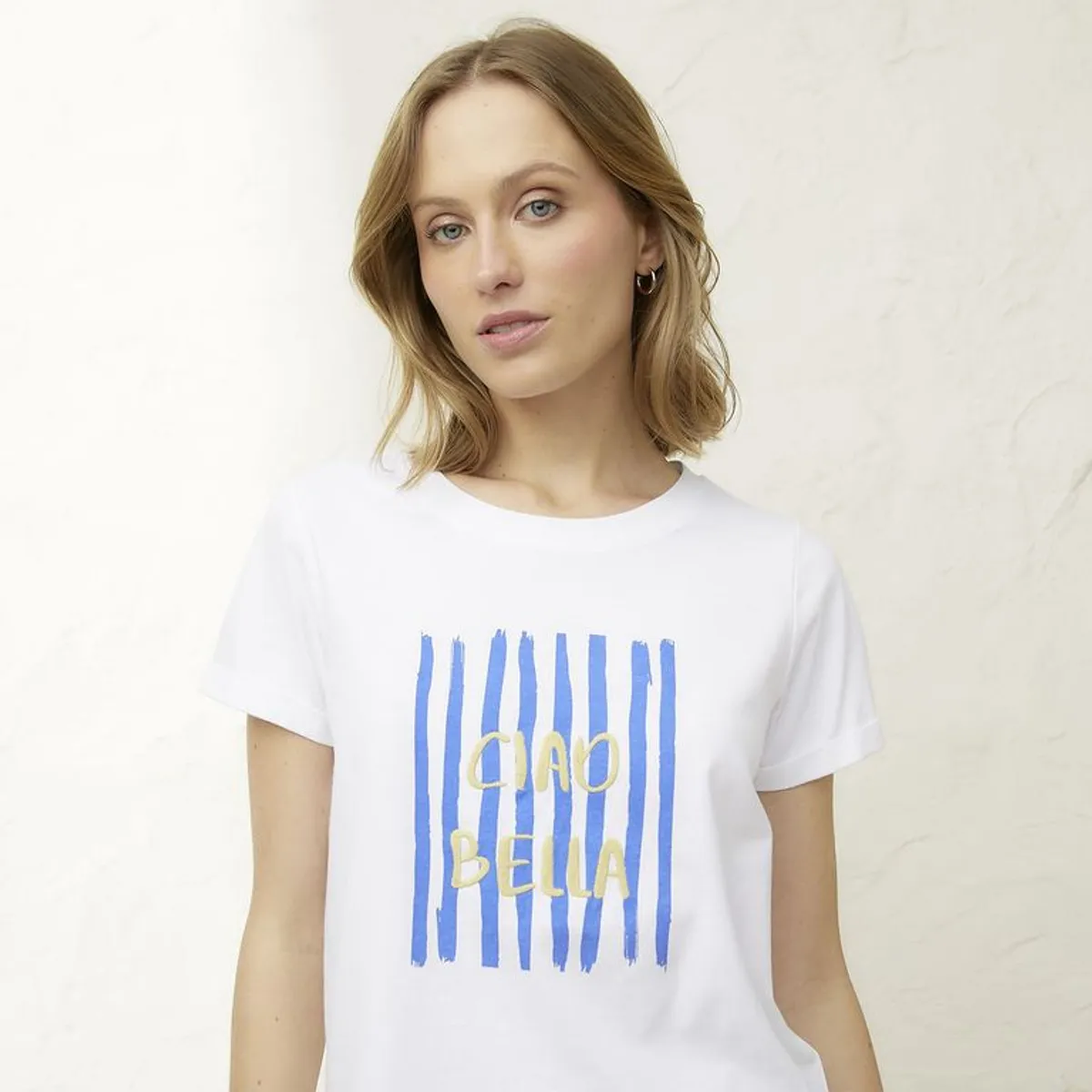 BASEMENT - Camisa Mujer con Estampado Manga corta Basement