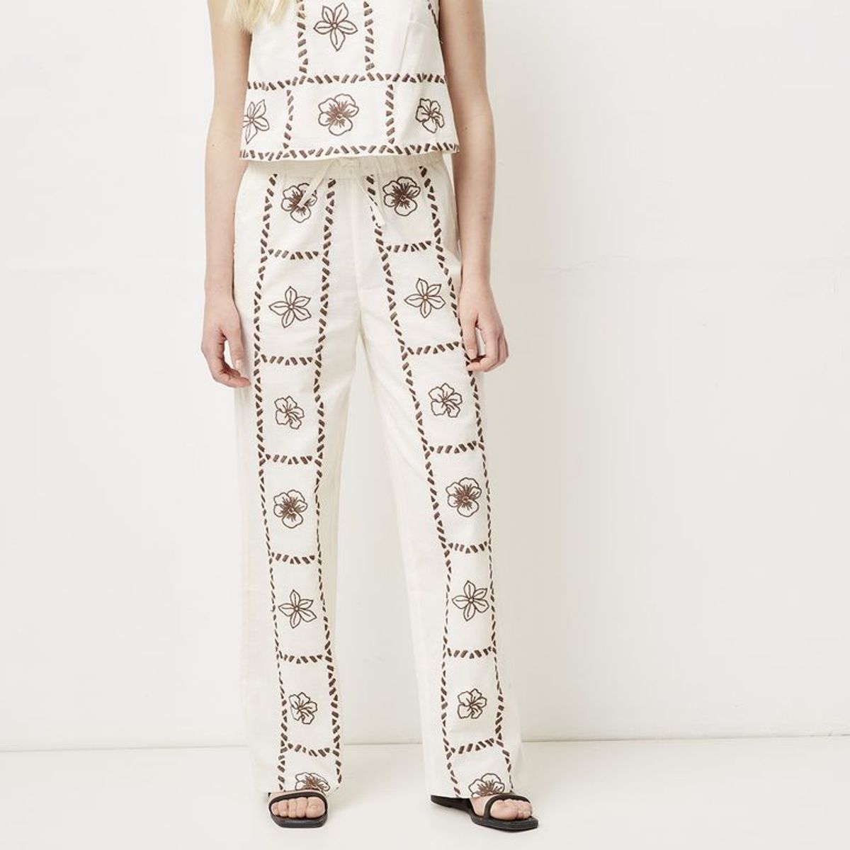 SYBILLA - Pantalón Recto Mujer Tiro Alto Sybilla