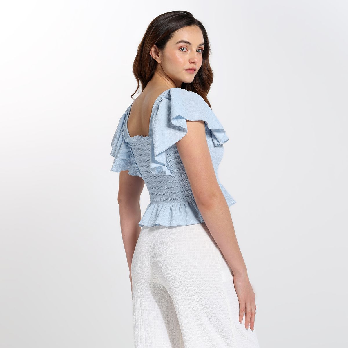 SYBILLA - Blusa Mujer con Boleros Manga corta Sybilla